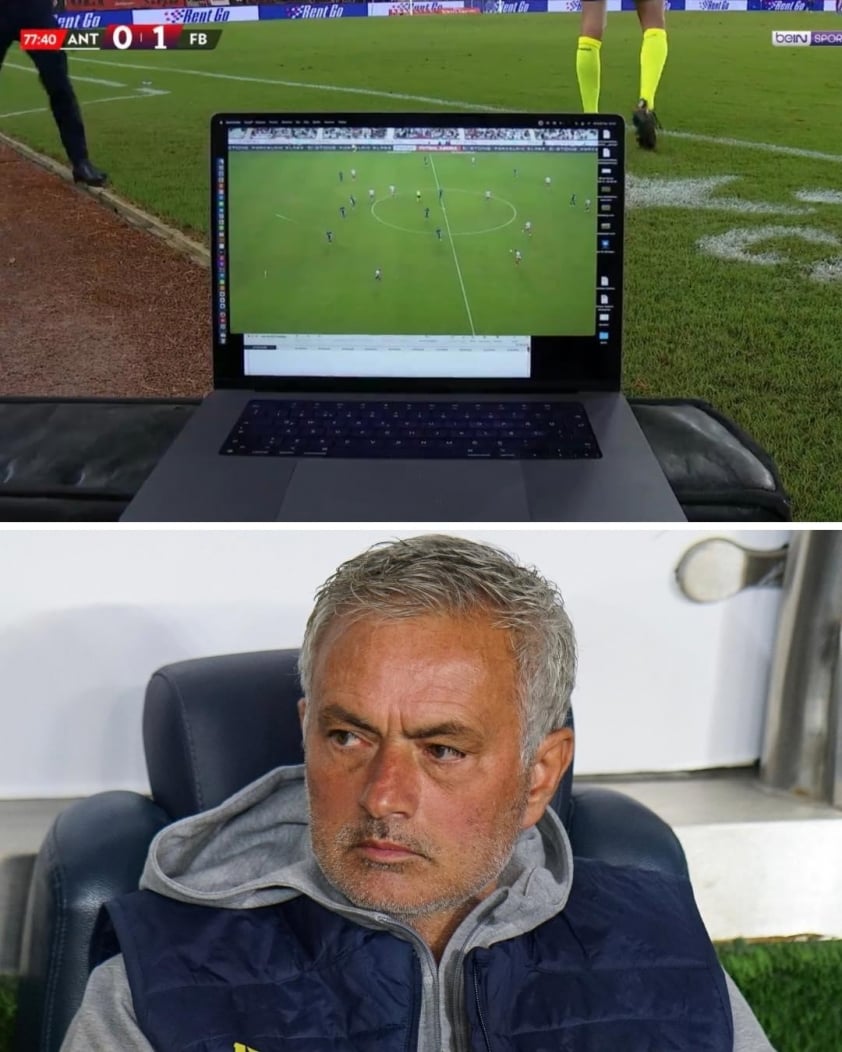 Mourinho bật laptop tố trọng tài Thổ Nhĩ Kỳ bắt sai ngay trên sân 535413